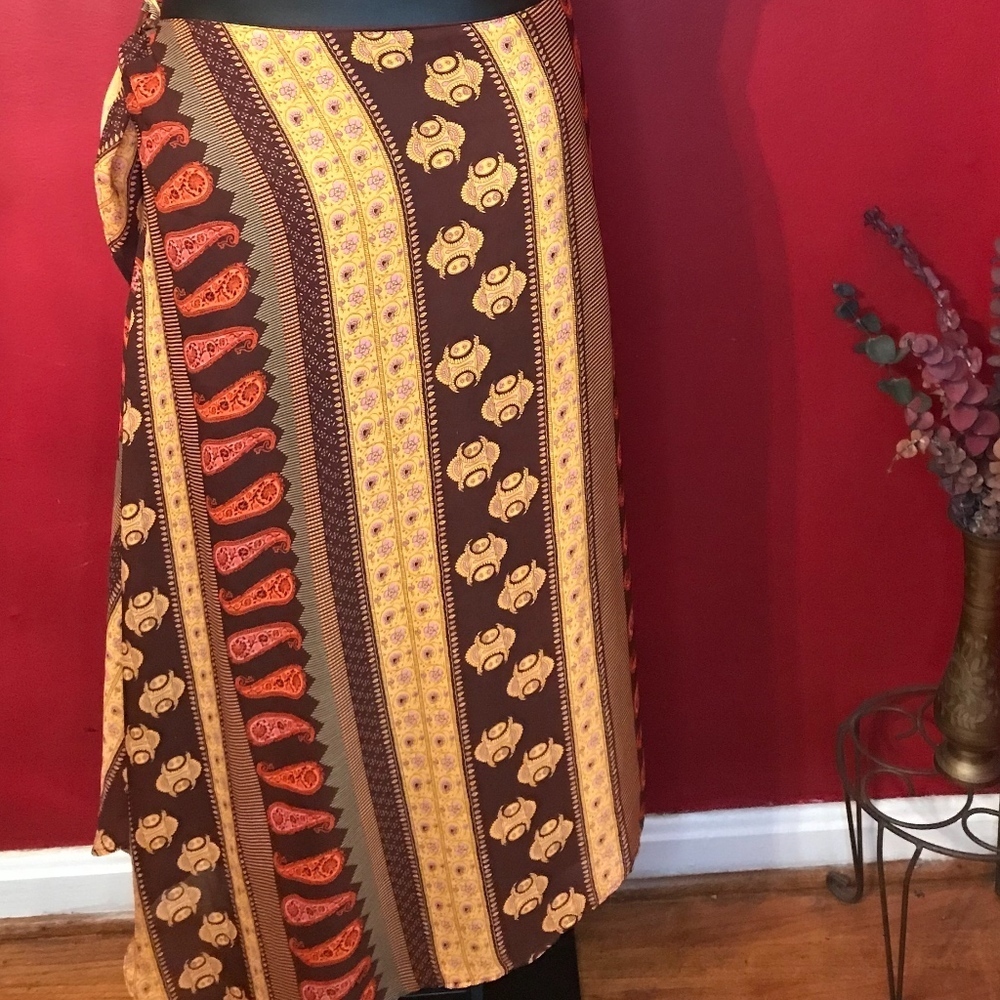 ASHLEY STEWART PAISLEY SKIRT SIZE 16 - Picture 2 of 8